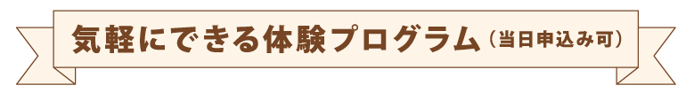 体験プログラムタイトル1